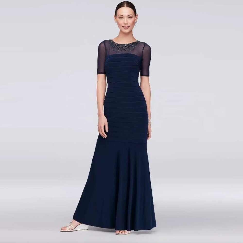 Decode 1.8 Women's Mother of Bride Mermaid Formal Dress Size 16 Navy